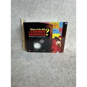 Vtg WHERE IN THE USA IS CARMEN SANDIEGO? University Games Mystery Board Game New